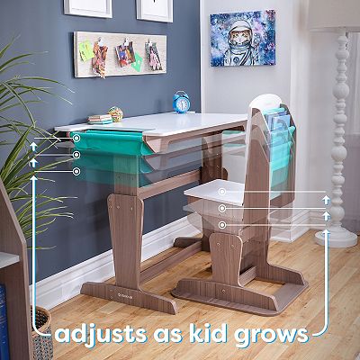 KidKraft Grow Together™ Pocket Adjustable Wooden Desk and Chair