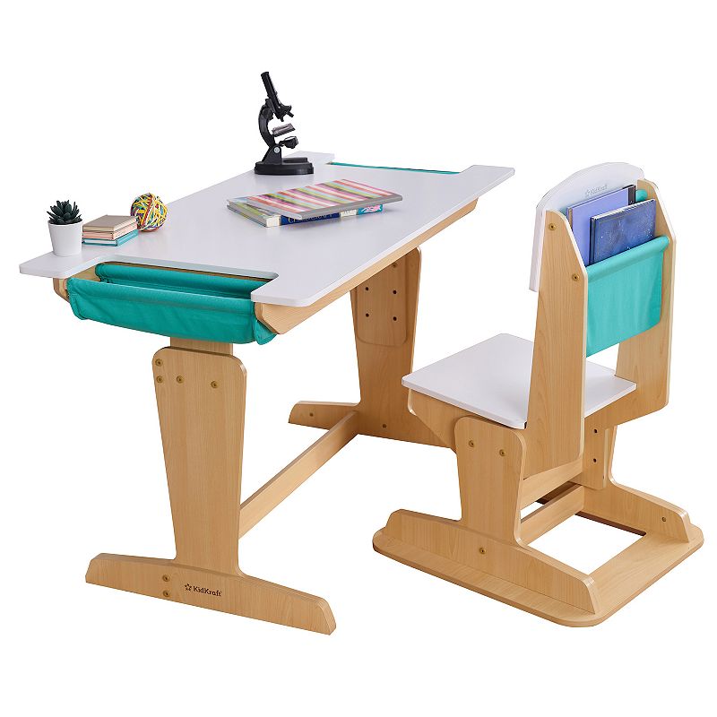 KidKraft Grow Together™ Pocket Adjustable Wooden Desk and Chair, Multi