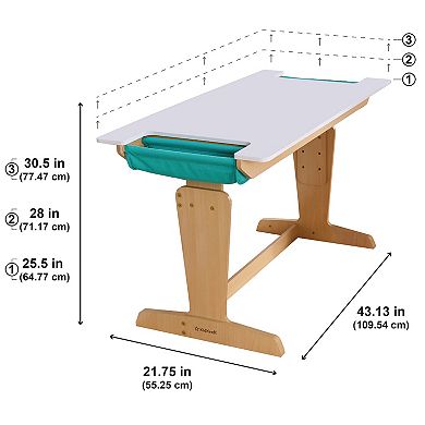 KidKraft Grow Together™ Pocket Adjustable Wooden Desk and Chair