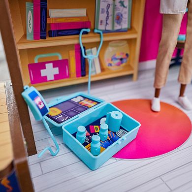 KidKraft 2-in-1 Beach & Rescue Center Wooden Dollhouse with 50 Accessories, Sand & Animals