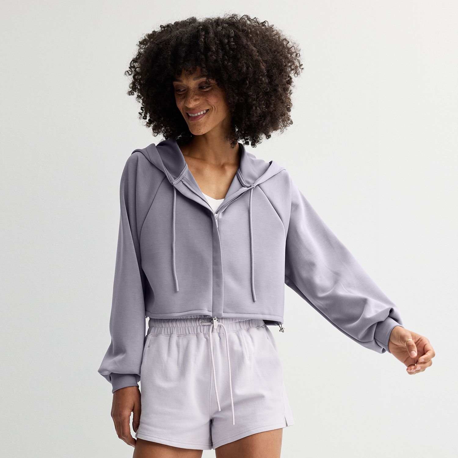 Women's FLX Solace Cropped Zip-Up Hoodie