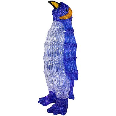 Northlight LED Lit Commercial Grade Acrylic Penguin Christmas Outdoor Decoration - 18" - Polar White Lights