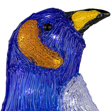 Northlight LED Lit Commercial Grade Acrylic Penguin Christmas Outdoor Decoration - 18" - Polar White Lights