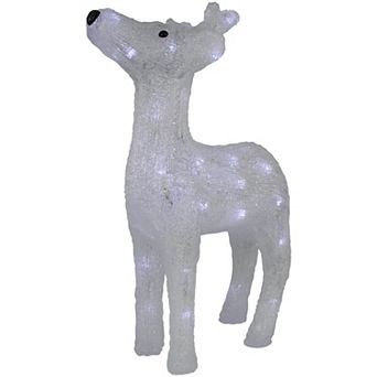 Northlight 15 in LED Christmas White Reindeer Outdoor Decor