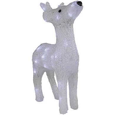 Northlight 15-in. LED Christmas White Reindeer Outdoor Decor