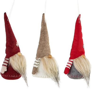 Northlight 3-pc. Red & Gray Bearded Chubby Christmas Gnome Set