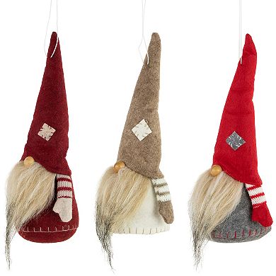 Northlight 3-pc. Red & Gray Bearded Chubby Christmas Gnome Set