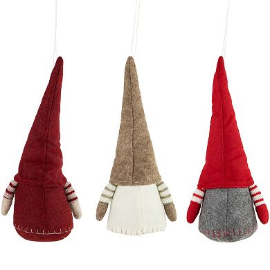 Northlight 3-pc. Red & Gray Bearded Chubby Christmas Gnome Set