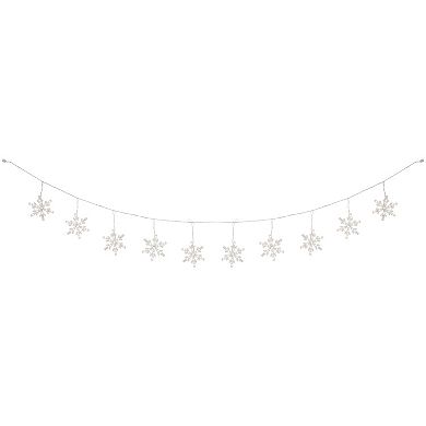 Northlight 100 Clear Twinkling Snowflake Icicle Christmas Lights - 8.6 ft. with White Wire
