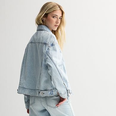 Juniors' SO Boxy Denim Jacket