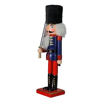 Northlight Red & Blue Christmas Nutcracker Soldier With Sword Table Decor