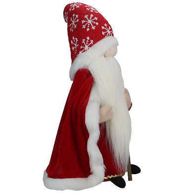 Northlight Red & White Santa Gnome With Cape Christmas Figure Table Decor