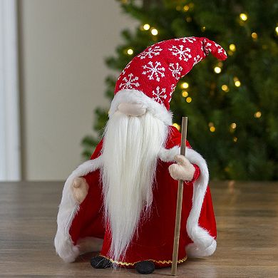 Northlight Red & White Santa Gnome With Cape Christmas Figure Table Decor