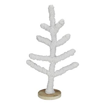 Northlight White Yarn Wrapped Christmas Tree Table Decor
