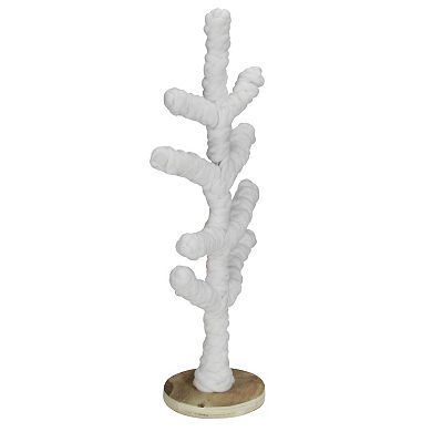 Northlight White Yarn Wrapped Christmas Tree Table Decor