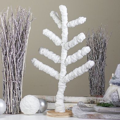 Northlight White Yarn Wrapped Christmas Tree Table Decor