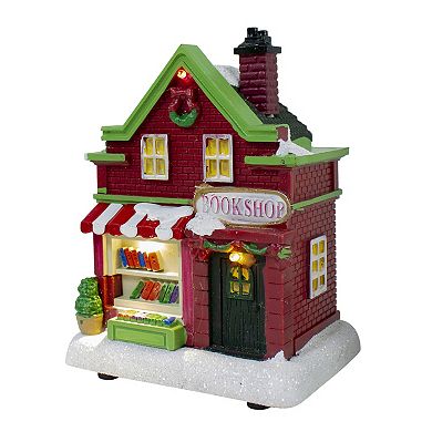 Northlight 11-Piece LED Lit Theater and Shops Christmas Village Display Set