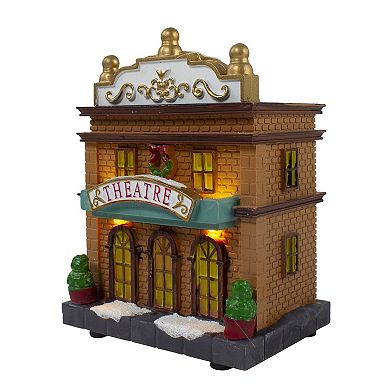 Northlight 11-Piece LED Lit Theater and Shops Christmas Village Display Set