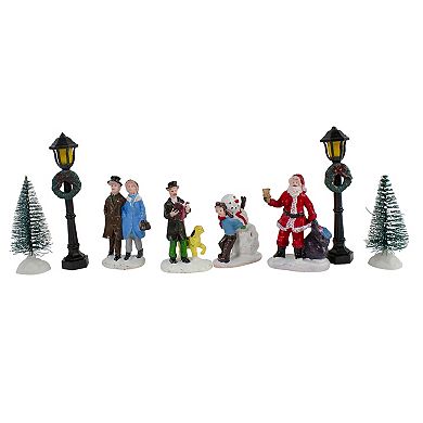 Northlight 11-Piece LED Lit Theater and Shops Christmas Village Display Set