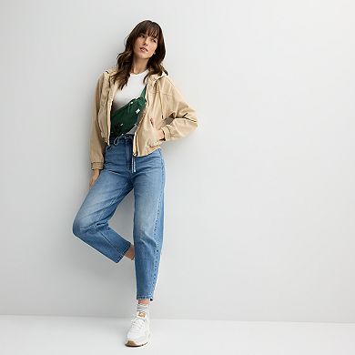 Juniors' SO® Canvas Hooded Jacket