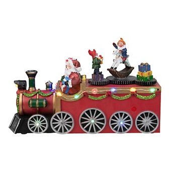 Northlight LED Musical Train With Santa Christmas Village Table Decor