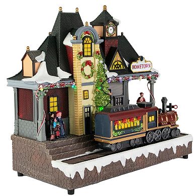 Northlight 13" LED Lit and Musical Christmas Train Village Display