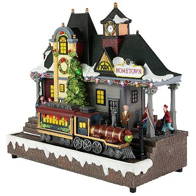 Northlight 13" LED Lit and Musical Christmas Train Village Display