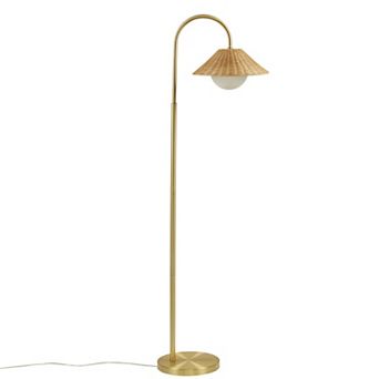 INK+IVY Laguna Rattan Weave Floor Lamp