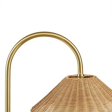 INK+IVY Laguna Rattan Weave Floor Lamp