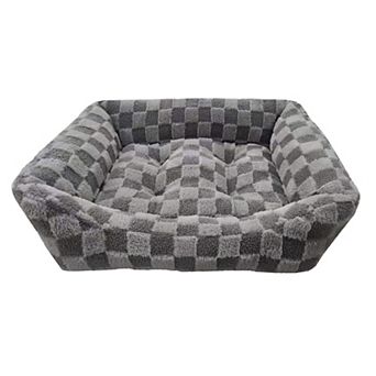 Precious Tails Reserve Checkered Cuddler Pet Bed