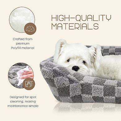 Precious Tails Reserve Checkered Cuddler Pet Bed