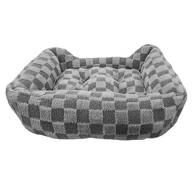 Precious Tails Reserve Checkered Cuddler Pet Bed