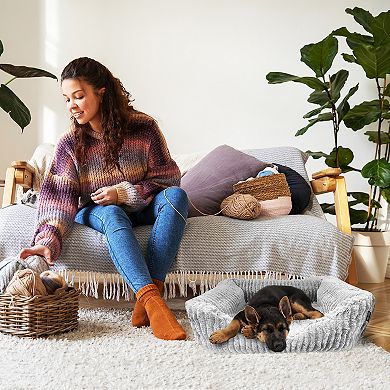 Precious Tails Reserve Jacquard Cuddler Pet Bed