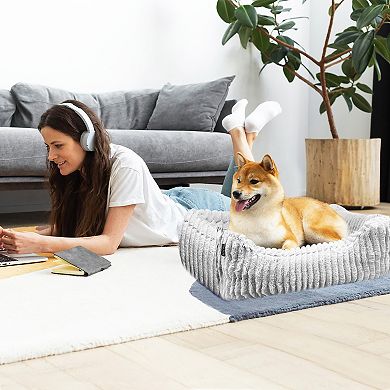 Precious Tails Reserve Jacquard Cuddler Pet Bed