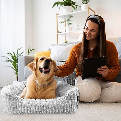 Precious Tails Reserve Jacquard Cuddler Pet Bed
