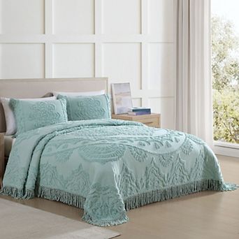 Beatrice Home Fashions Lotus Chenille Bedspread or Sham