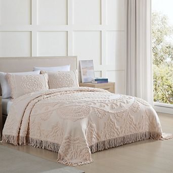 Beatrice Home Fashions Lotus Chenille Bedspread or Sham