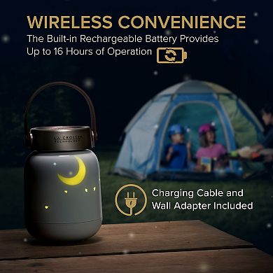 La Crosse Technology Firefly Lantern Sound Machine Alarm Clock & Bluetooth Speaker