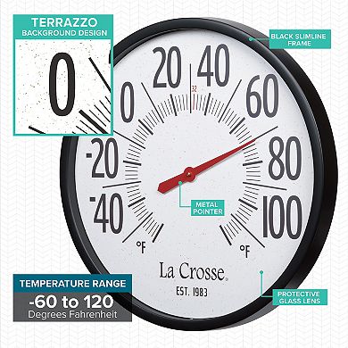 La Crosse Technology Emperor Size 21.8-in. Analog Dial Thermometer