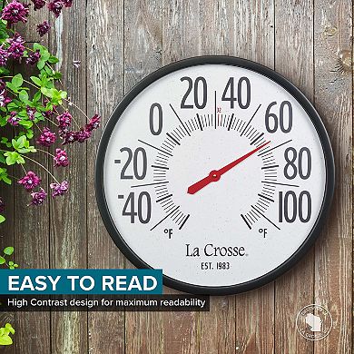 La Crosse Technology Emperor Size 21.8-in. Analog Dial Thermometer