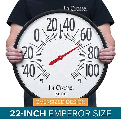 La Crosse Technology Emperor Size 21.8-in. Analog Dial Thermometer