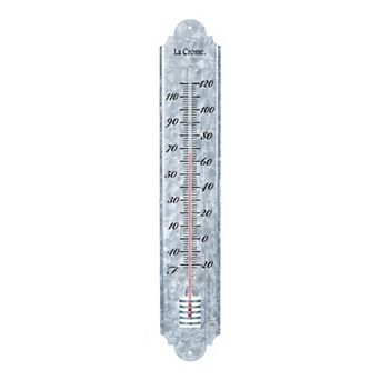 La Crosse Technology 19.5 in Galvanized Metal Vertical Thermometer