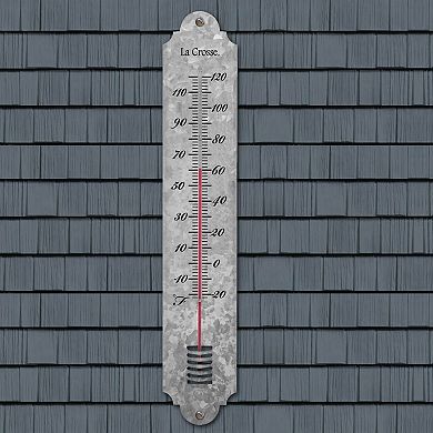 La Crosse Technology 19.5-in. Galvanized Metal Vertical Thermometer