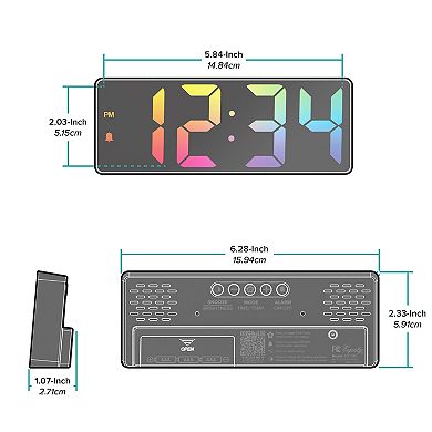 La Crosse Technology Equity 2-in. Gradient Digital Alarm Clock with Indoor Temperature