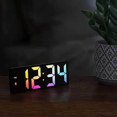 La Crosse Technology Equity 2-in. Gradient Digital Alarm Clock with Indoor Temperature