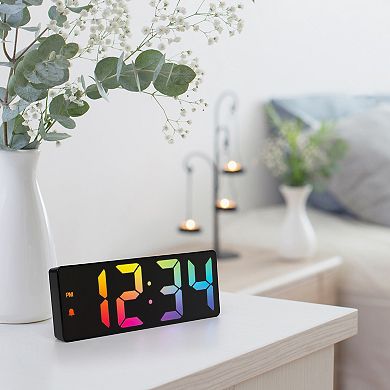 La Crosse Technology Equity 2-in. Gradient Digital Alarm Clock with Indoor Temperature