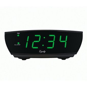La Crosse Technology Equity Green LED 0.9 in Digital Alarm Clock