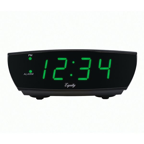 La Crosse Technology Equity Green LED 0.9in. Digital Alarm Clock