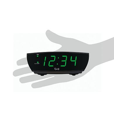 La Crosse Technology Equity Green LED 0.9-in. Digital Alarm Clock