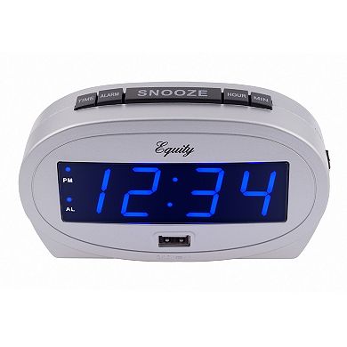 La Crosse Technology Equity 0.9-in. LED Alarm Clock with USB Charge Port